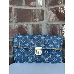Louis Vuitton Plate Clutch Denim 81124